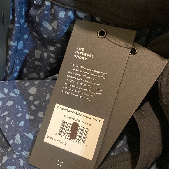 TEN THOUSAND Men’s Interval Short Unlined 7” Blue Black 2XL - Picture 7 of 7